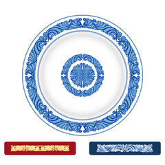 plate on a white