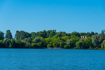 Snagov lake during a sunny day in Romania