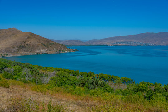 Summer day at Sevan lake in Armenia