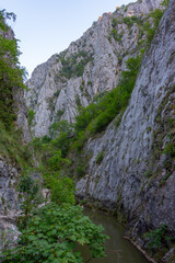 Summer morning at Turda gorge in Romania