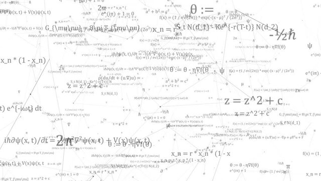 Mathematical Equations Particle Animation Background