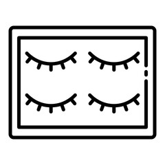 Eyelashes pack cosmetic icon