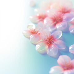 透明感のある桜の花びら