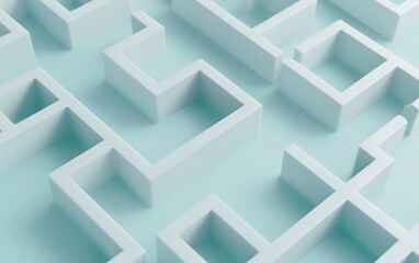 Minimalist maze design background