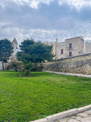 Fototapeta premium Bari, Italy, springtime, Castle,Castello Svevo di Bari, Castello Normanno-Svevo, Norman-Swabian Castle in Bari, Apulia