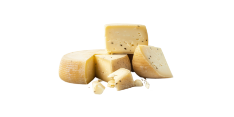  cheese isolated on white background,