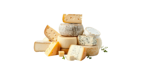  cheese isolated on white background,