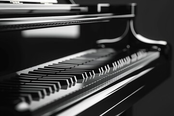 Classic Black and White Piano