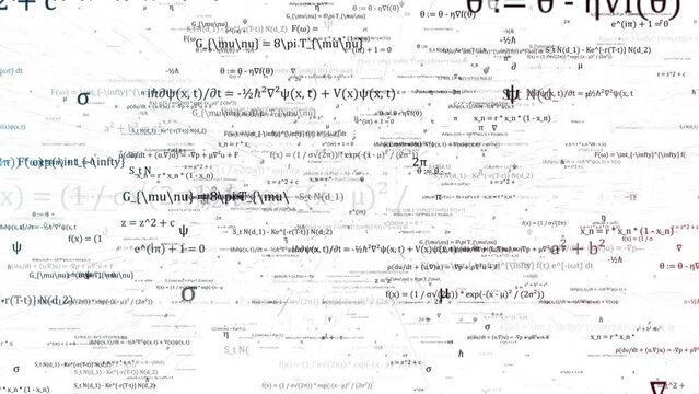 Mathematical Equations Math Formulas Particle Animation Background