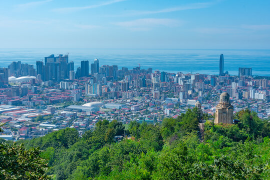 Panorma view of Batumi from Anuria mountain in Georgia