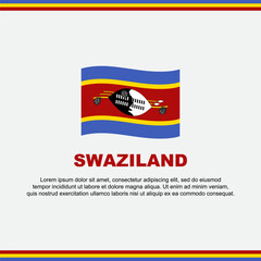 Swaziland Flag Background Design Template. Swaziland Independence Day Banner Social Media Post. Swaziland Design