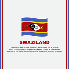 Swaziland Flag Background Design Template. Swaziland Independence Day Banner Social Media Post. Swaziland Cartoon