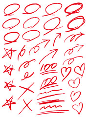 red colored pencil line