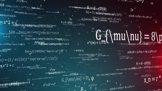 Mathematical Equations Math Formulas Particle Animation Background