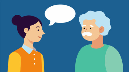 Obraz premium A teenager finds solace and guidance in talking to their wise and understanding grandparent about their struggles and challenges showing how