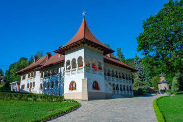 Fototapeta premium Prislop monastery in Romania during a sunny day