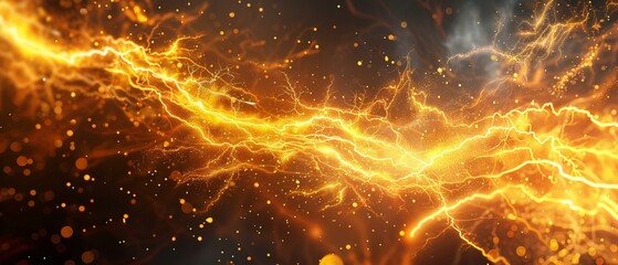 Abstract electric, lightning yellow, high voltage, energy company logo - obrazy, fototapety, plakaty