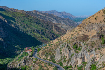 Mountainous landscape of Azat valley in Armenia