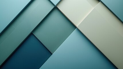 Let the triangular ceramic ledge serve as the canvas for your innovative business partnership. With colors ranging from blue and green to taupe and white, create a captivating mock-up concept. - obrazy, fototapety, plakaty