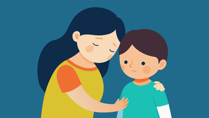 A sibling comforting their brother or sister after a loss or failure showing empathy and understanding.