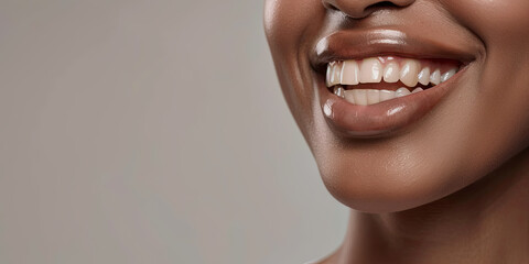 close up of perfect white teeth smile, generative AI - obrazy, fototapety, plakaty