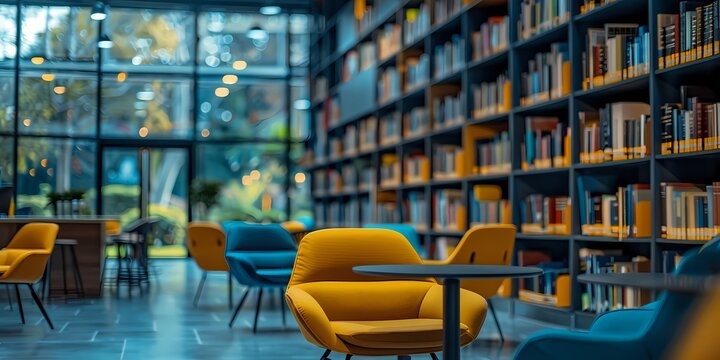 Abstract blurred modern library background,  for home decor, wall art, digital art print, wallpaper, background