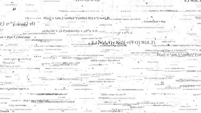 Mathematical Equations Math Formulas Particle Animation Background