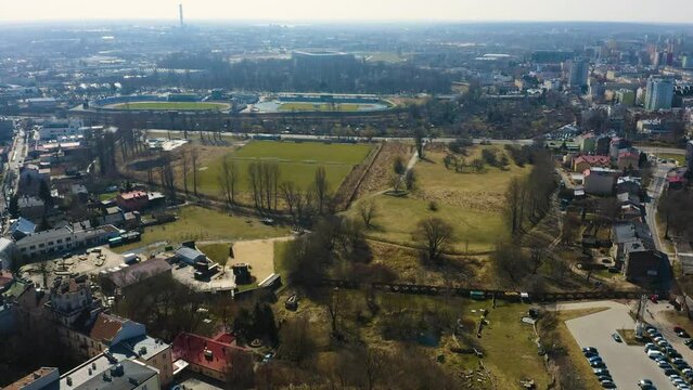 Rusalka Park Lublin Boisko Aerial View Poland