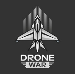 War Drone Emblem Modern style, modern warfare.