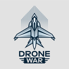 War Drone Emblem Modern style, modern warfare.