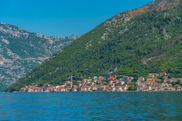 Perast town in Montenegro situated at Boka Kotorska bay