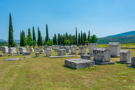Stone tombs at Radimlja necropolis in Bosnia and Herzegovina