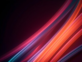 Vibrant Spectrum of Luminous Rays and Glowing Neon Lines in a Futuristic Abstract Background
