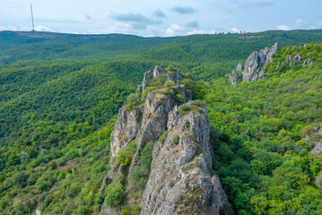 Panorama view of Khornabuji Castle in Georgia