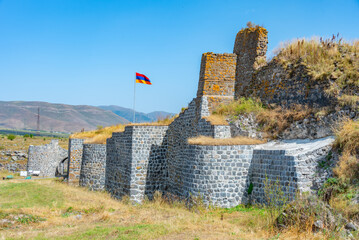 Summer day at Lori castle in Armenia
