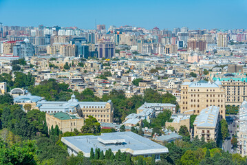 Fototapeta premium Cityscape of Baku during a sunny day in Azerbaijan