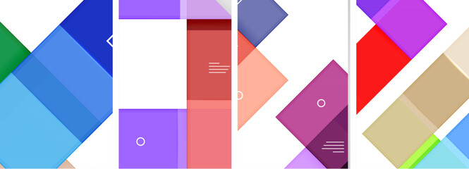 Square abstract poster set. Vector Illustration For Wallpaper, Banner, Background, Card, Book Illustration, landing page