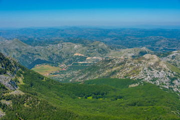 Landscape of Lovcen National Park in Montenegro