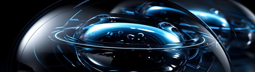Captivating Futuristic Digital Orb Harnessing Quantum Ions and Currents,Showcasing Resonance and Conductivity of Advanced Power Source