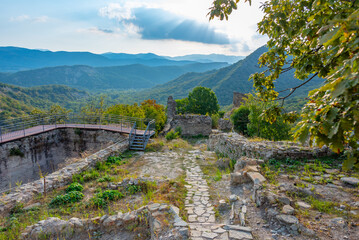 Fototapeta na wymiar View of the Ujarma fortress in Georgia