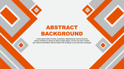 Abstract Orange Background Design Template. Banner Wallpaper Vector Illustration. Orange Cartoon