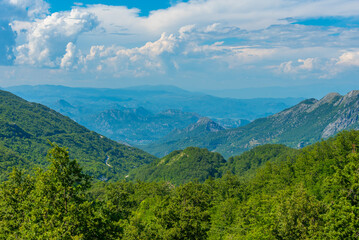 Fototapeta premium Mountainous landscape of Montenegro near Skadar lake