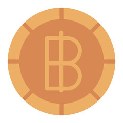 Baht thailand currency finance icon