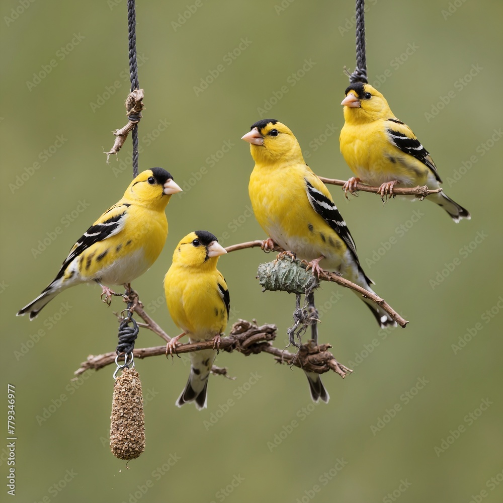 Canvas Prints yellow wagtail on a branch