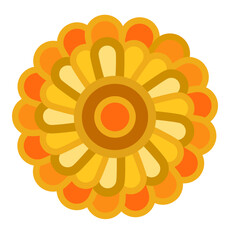 Simple yellow chrysanthemum