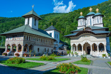 Summer day at Lainici Monastery in Romania