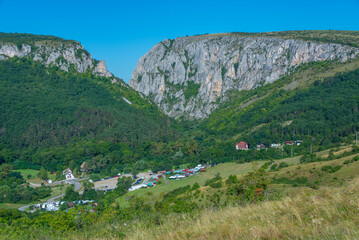 Panorama view of Turda gorge in Romania