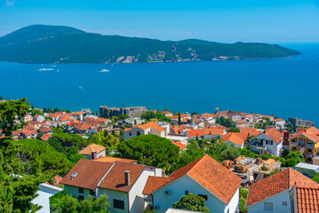 Fototapeta premium Aerial view of Herceg Novi in Montenegro