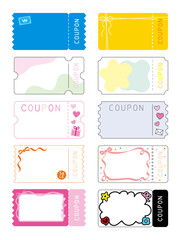 Various coupon illustrations