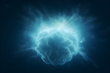 Dramatic Cosmic Explosion of Luminous Blue Plasma Energy Eruption in Futuristic Science Fiction Universe